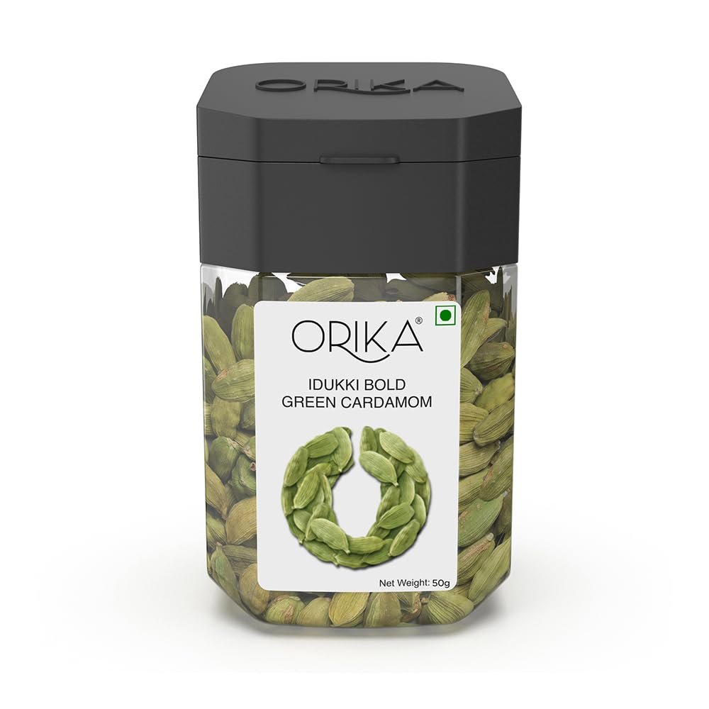 Idukki Bold Green Cardamom (Hari Elaichi) 50g | 100% Natural Sabut Elaichi | Intense Aroma for Tea, Biryani & Sweets | No Added Preservatives