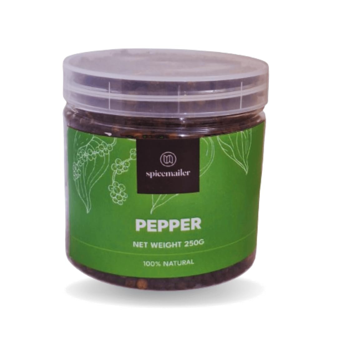Premium Black Pepper – 250g | Pure & Natural Kali Mirch for Cooking, Seasoning, and Spicing Up Dishes | Bold Flavor and Aroma