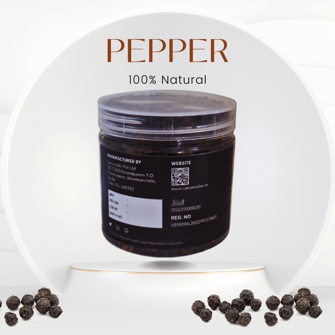 Premium Black Pepper – 250g | Pure & Natural Kali Mirch for Cooking, Seasoning, and Spicing Up Dishes | Bold Flavor and Aroma - Image 3
