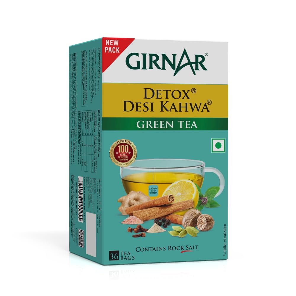 Food & Beverages Pvt. Ltd. Detox Green Tea - Desi Kahwa (36 Tea Bags) 90 gm