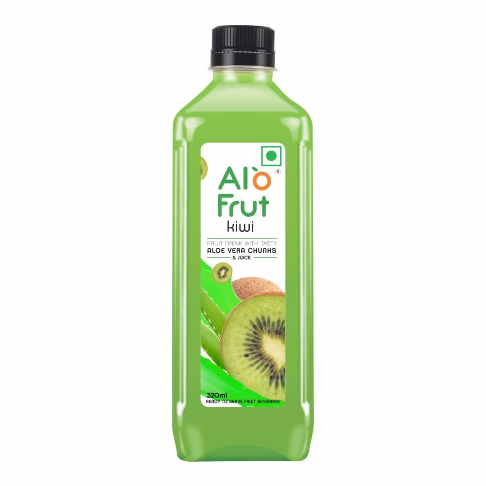 Kiwi Fruit Drink with Tasty Aloevera Chunks & Juice - 300ml (Pack of 24) |Goodness of Fruits and Aloevera|Ready-to-Serve Fruit Juice|Kiwi Juice