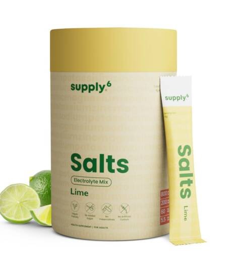 Salts | Electrolyte Mix | Zero Added Sugar | Sodium, Potassium, Magnesium, Zinc & Fiber | Keto Friendly, Vegan Friendly, No Preservatives (18 Servings, Lemon Lime)