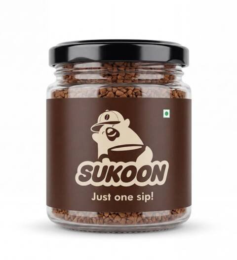 SUKOON Espresso Instant Coffee Powder | Freeze Dried | Strong & Intense Flavour | Strong AF Wali Coffee | Medium Roast | 50g Jar