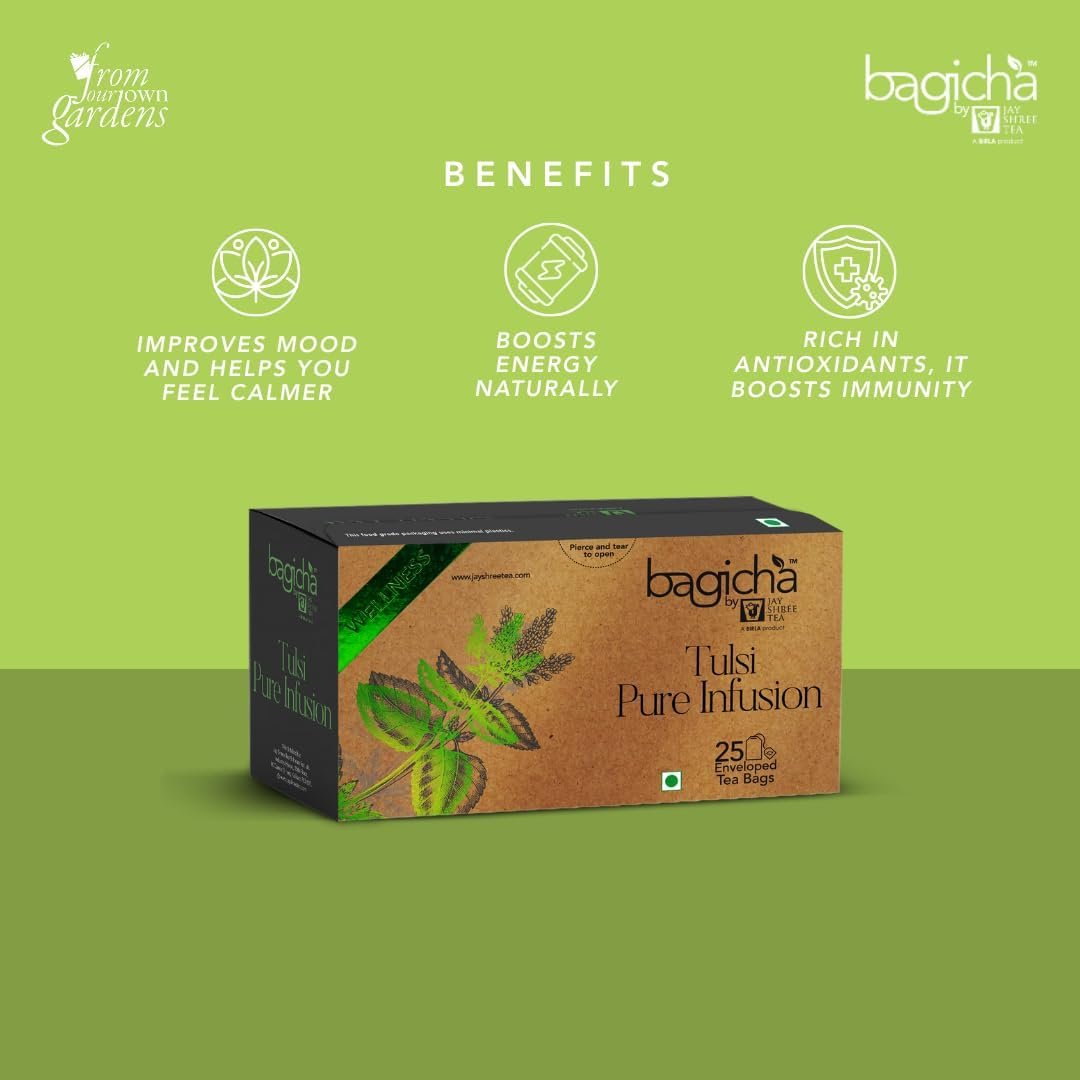 Tulsi Pure Infusion | Stress Relief - 50 Tea Bags - Image 2