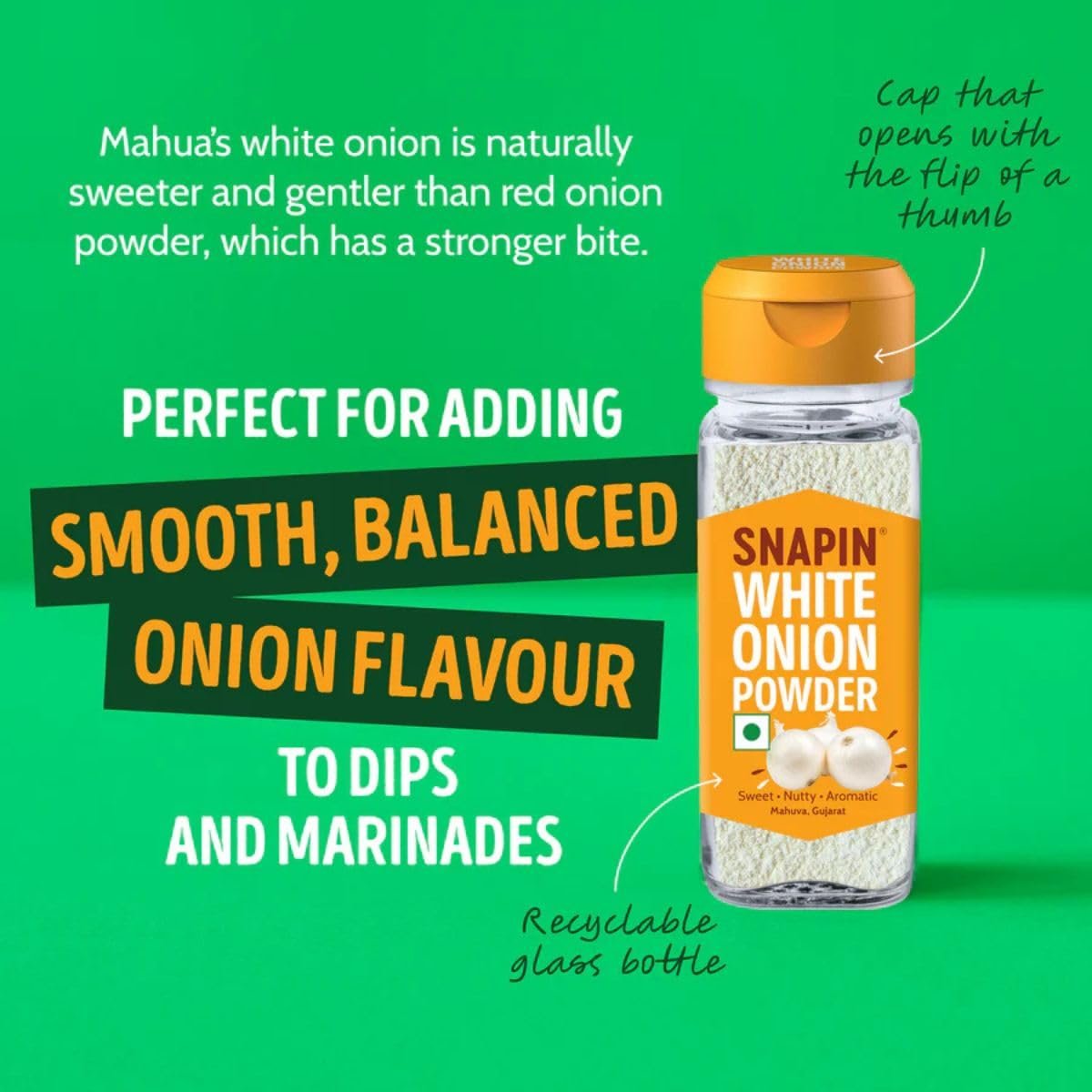 Garlic Powder & White Onion Powder (50g+50g) | Ready to use | Sourced From Rajasthan & Gujarat | Zero added Colours, Fillers & Preservatives | Pack of 2 - Image 3