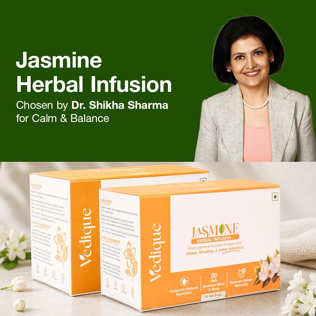 Jasmine Tea Bags | Caffeine Free Herbal Tea for Weight Loss, Stress Relief & Water Retention | Jasmine Infusion for Daily Wellness - Image 2