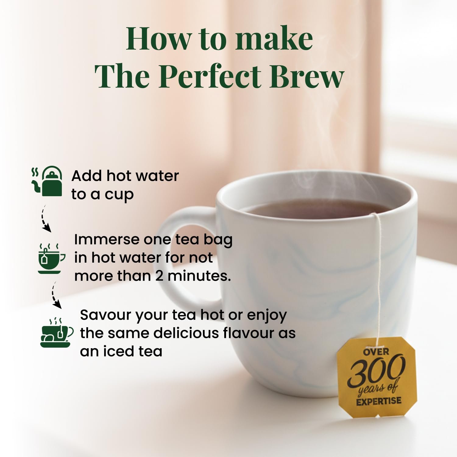 Green Tea & Earl Grey, 25 Tea Bags| Pack of 1| Perfectly Balanced & Refreshing Taste| With Light, Citrusy Flavour of Bermagot| Low Calorie| Handpicked Green Tea Leaves| Enjoy a Hot Cup of Tea - Image 5