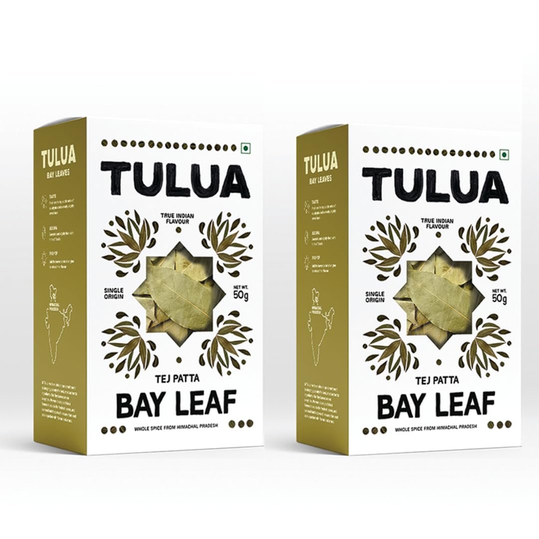 Bay Leaf (Tejpatta) - 50gm Each Pack of 2 | Tez patta | Organic Indian Whole Spices | Bay Leaf Dry Leaves | Handpicked and Carefully Packed | No Preservatives