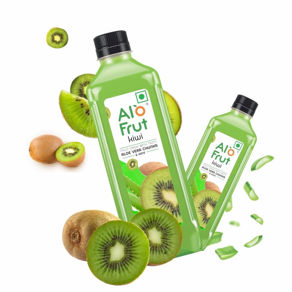 Kiwi Fruit Drink with Tasty Aloevera Chunks & Juice - 300ml (Pack of 24) |Goodness of Fruits and Aloevera|Ready-to-Serve Fruit Juice|Kiwi Juice - Image 3