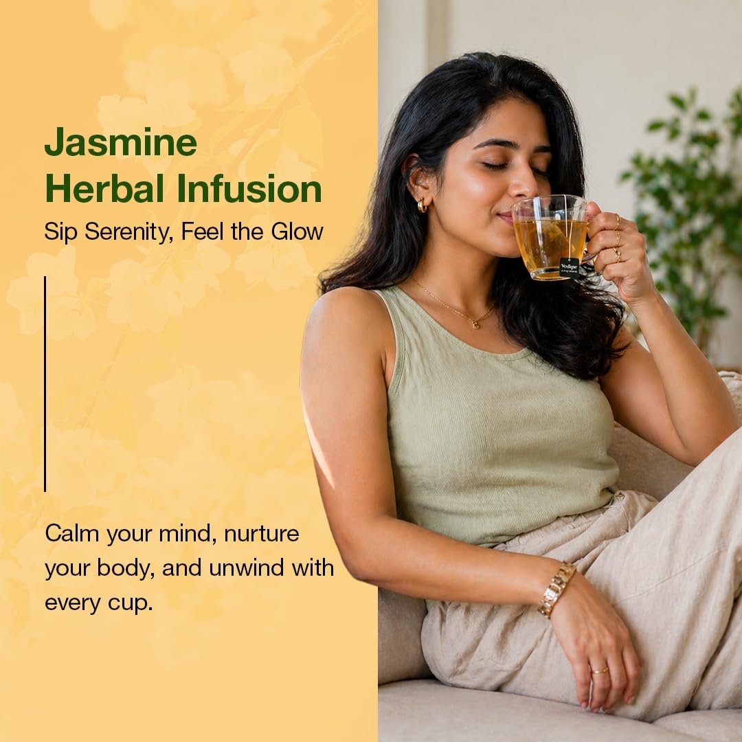 Jasmine Tea Bags | Caffeine Free Herbal Tea for Weight Loss, Stress Relief & Water Retention | Jasmine Infusion for Daily Wellness - Image 3