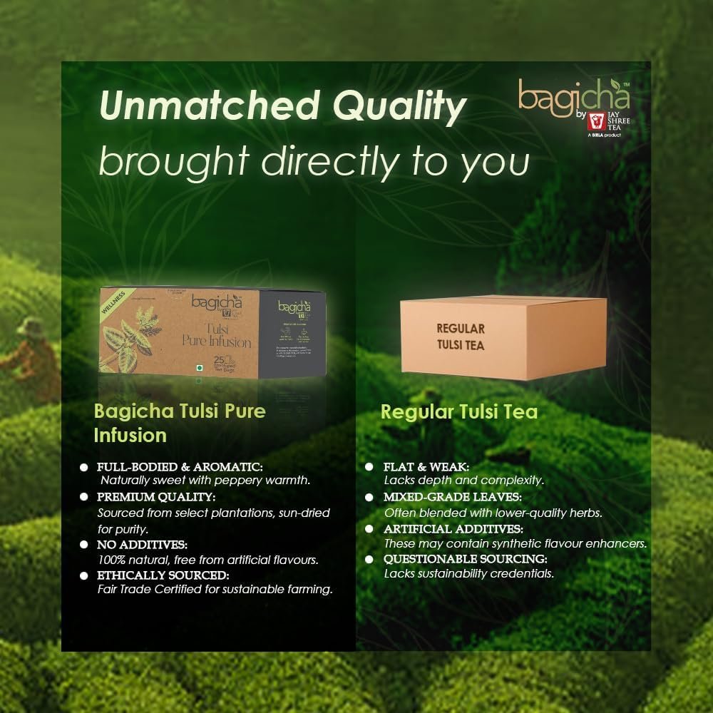 Tulsi Pure Infusion | Stress Relief - 50 Tea Bags - Image 6