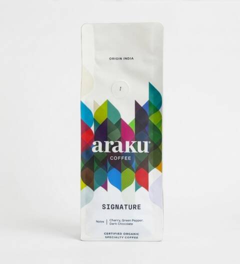 ARAKU Coffee - Signature - Freshly Roasted 100% Arabica Medium Roast Specialty Coffee - 250 G (Fine Grind), Bag