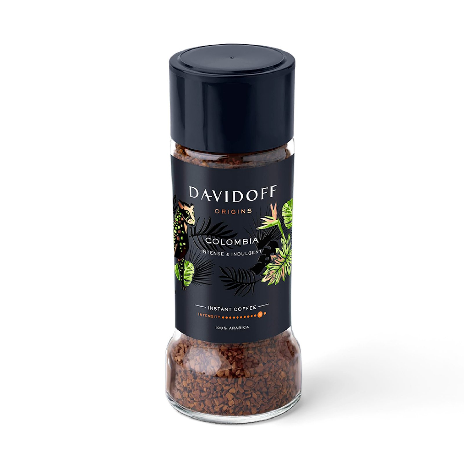 Origins Colombia Flavour Instant Coffee, 11/12 Intensity - 100% Arabica - 3.53 Oz 90g, Granule, Glass Bottle