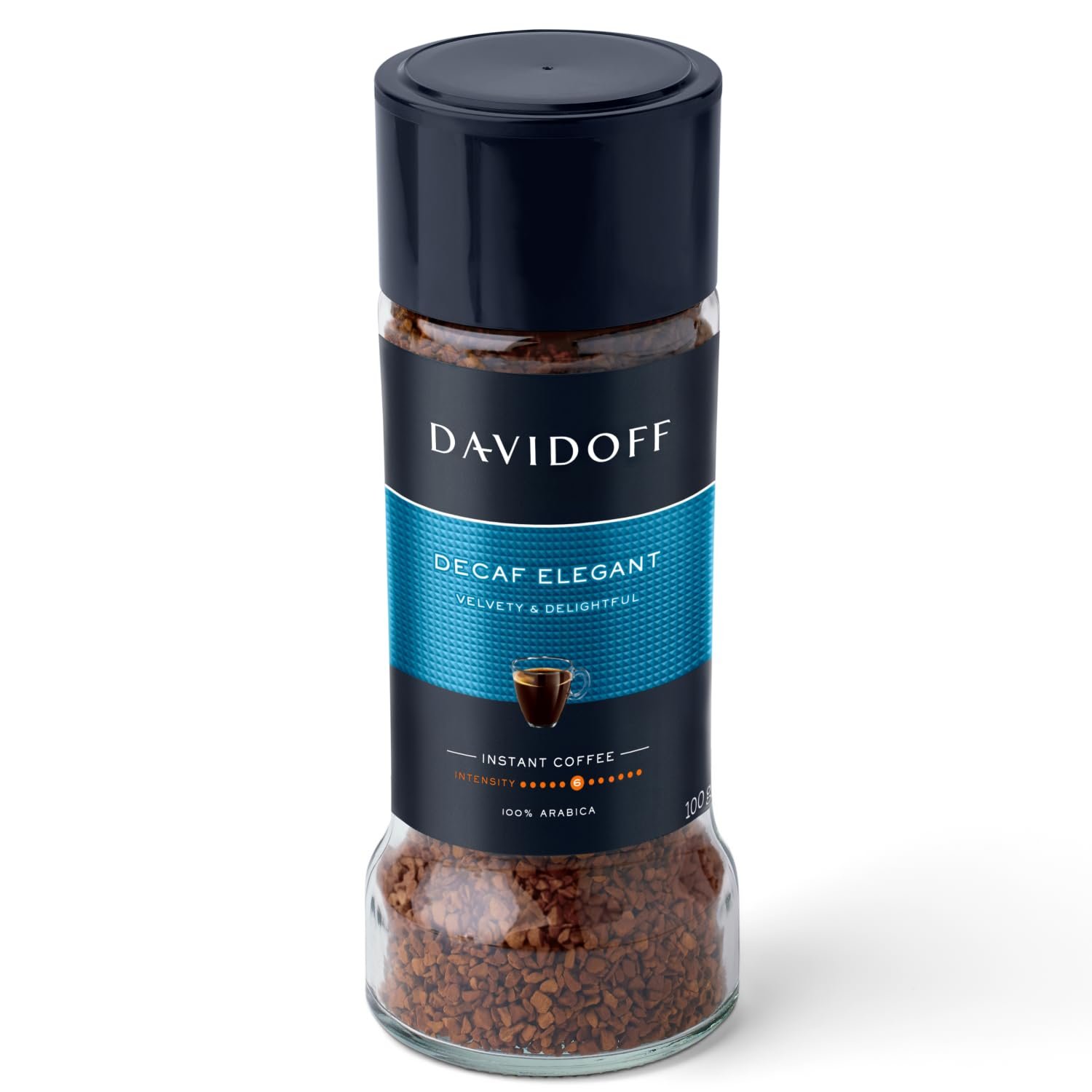Decaf Elegant Instant Coffee - 6/12 Intensity - 100% Arabica - 100G, Granule.
