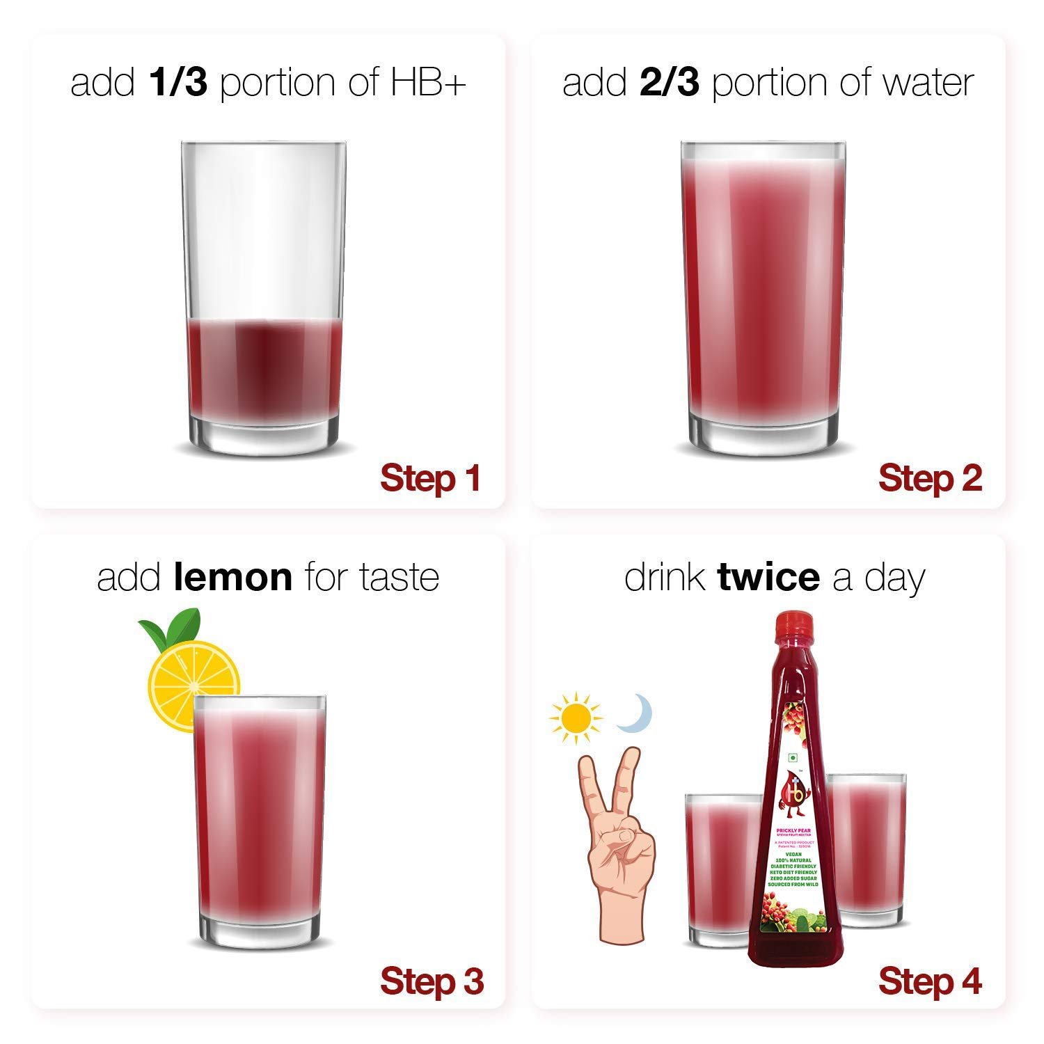 Prickly Pear Fruit Nectar Juice, Powerful Antioxidant, Sweetened with Stevia, Red, 750 ml (Pack of 4) - Image 3