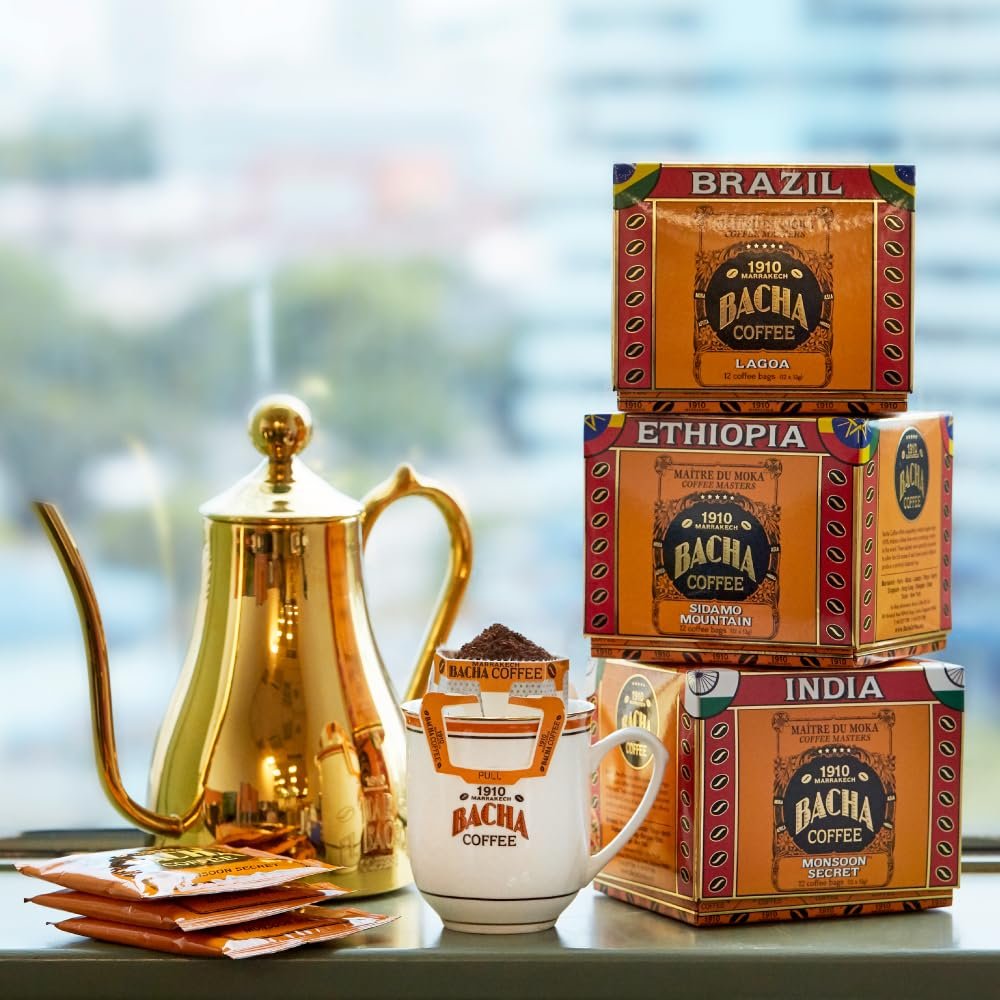 Yirgacheffe Decaf Ethiopia Single Origin, Medium Dark Roast, 100% Arabica Specialty Coffee, 12 Coffee Drip Bags, Gift Box - Image 6