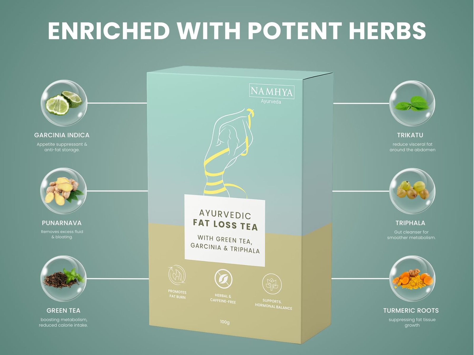 Fat Loss Tea | Reduces Belly Fat & Bloating, detox | 100gm Loose Tea - Image 5