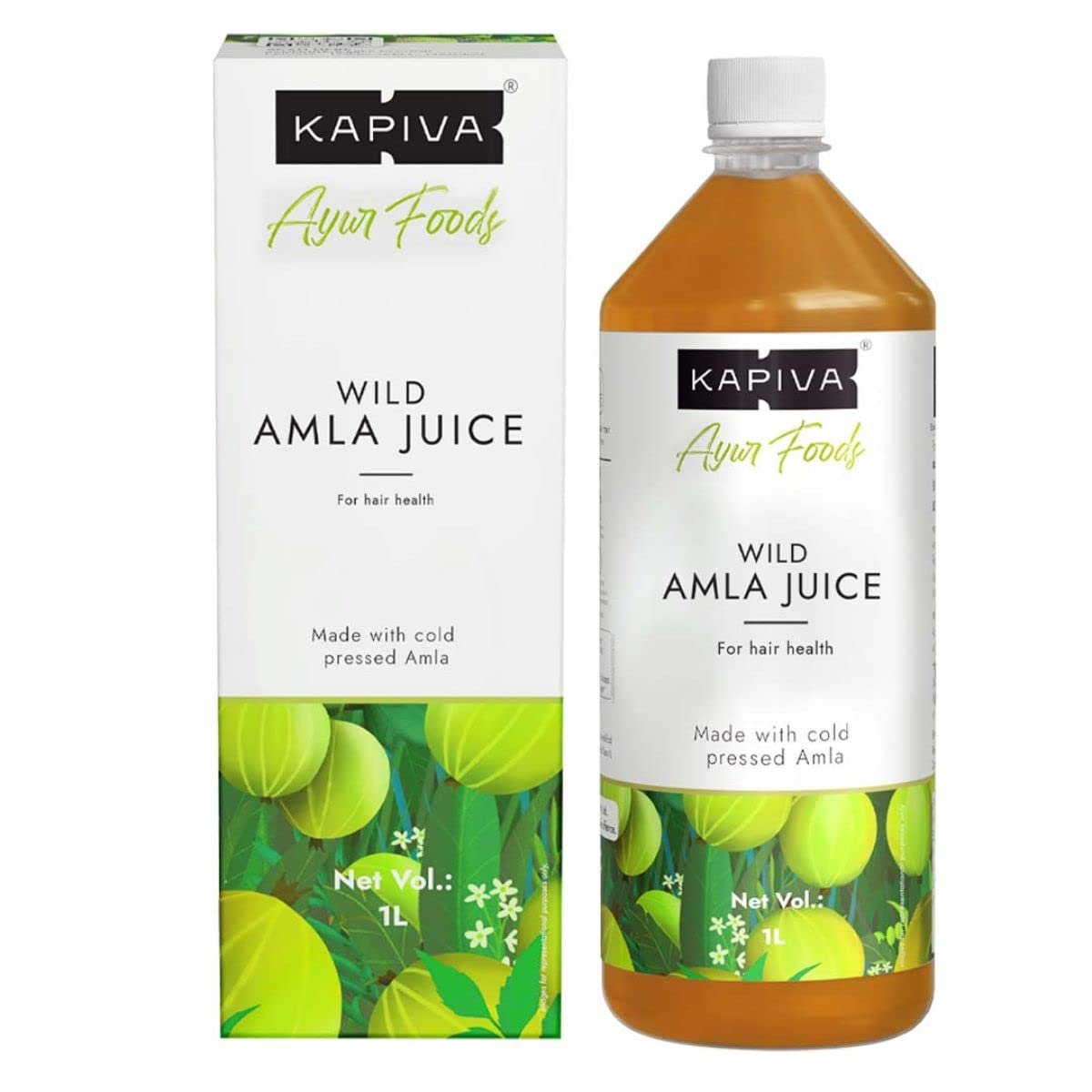 Wild Amla Juice (1L) | Suitable for Healthy Hair & Skin | Natural Source of Vitamin C | Organic & Natural Juice Made with Cold Pressed Amla from Pratapgarh | No Added Sugar