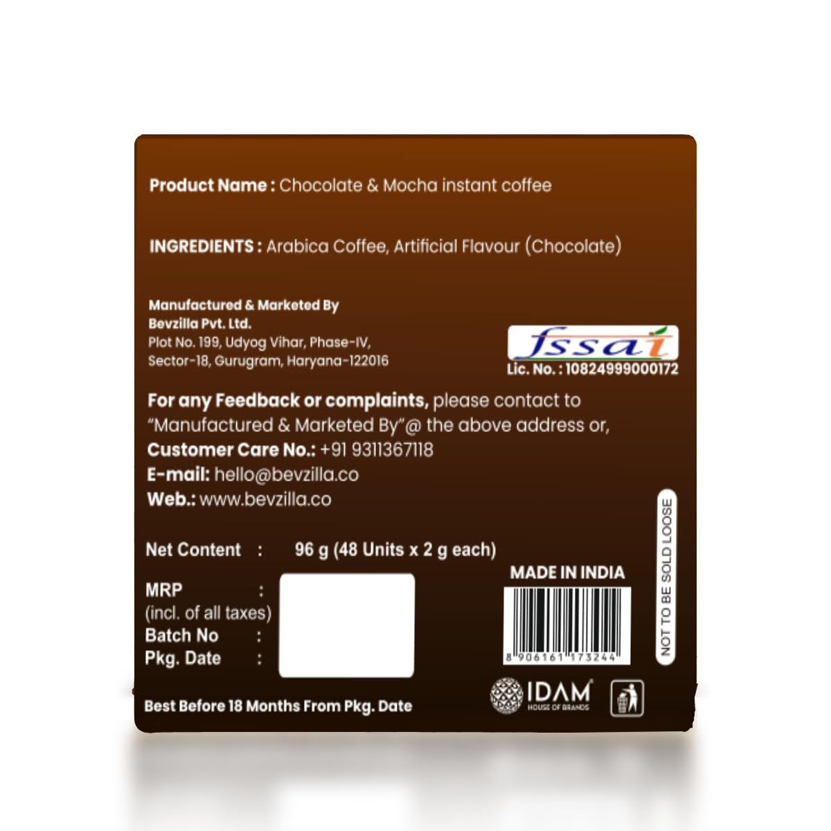 48 Chocolate & Mocha Instant Coffee Powder Sachets | Arabica Beans with Chocolaty Twist | Perfect for Espresso, Latte & Cappuccino | Enjoy Hot & Cold Brews - Image 5