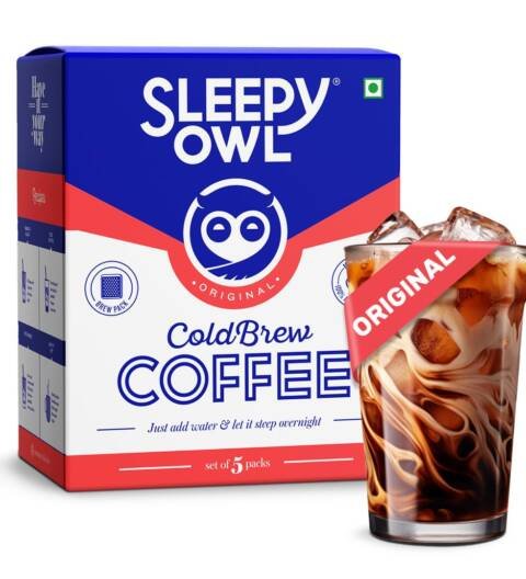 Original Cold Brew Coffee Bags | Set of 5 Packs - Makes 15 Cups | Easy 3 Step Overnight Brew - No Equipment Needed | Medium Roast | 100% Arabica | Directly Sourced From Chikmagalur