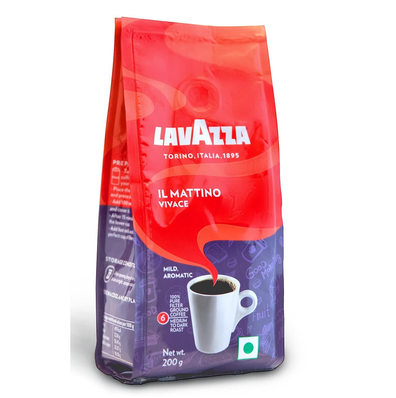 IL Mattino Vivace - Pack of 2 Pouch, 2 x 200 g