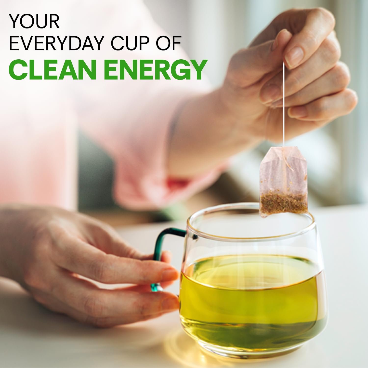 Pure Green Tea – 100 Teabags Foil Pack I Premium Green Tea | Detox & Antioxidant Support - Image 6