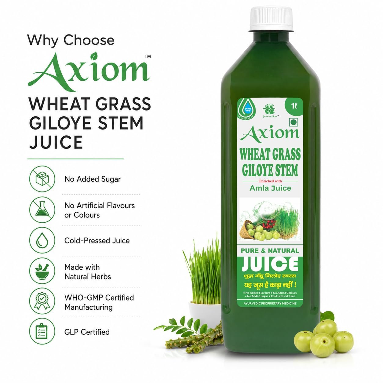 Wheat Grass & Giloy Stem Extract |Natural Detox & Blood Purification – 1000 ml - Image 4