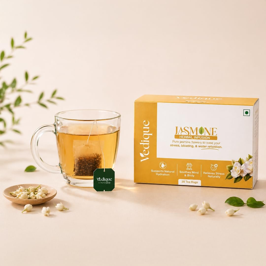 Jasmine Tea Bags | Caffeine Free Herbal Tea for Weight Loss, Stress Relief & Water Retention | Jasmine Infusion for Daily Wellness - Image 4