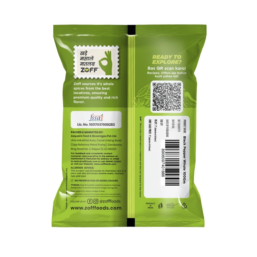 black pepper whole 100gm– Premium Handpicked kali mirch whole with Bold Flavor & Fresh Aroma – Perfect for Cooking, Seasoning & Gourmet Dishes - Image 2