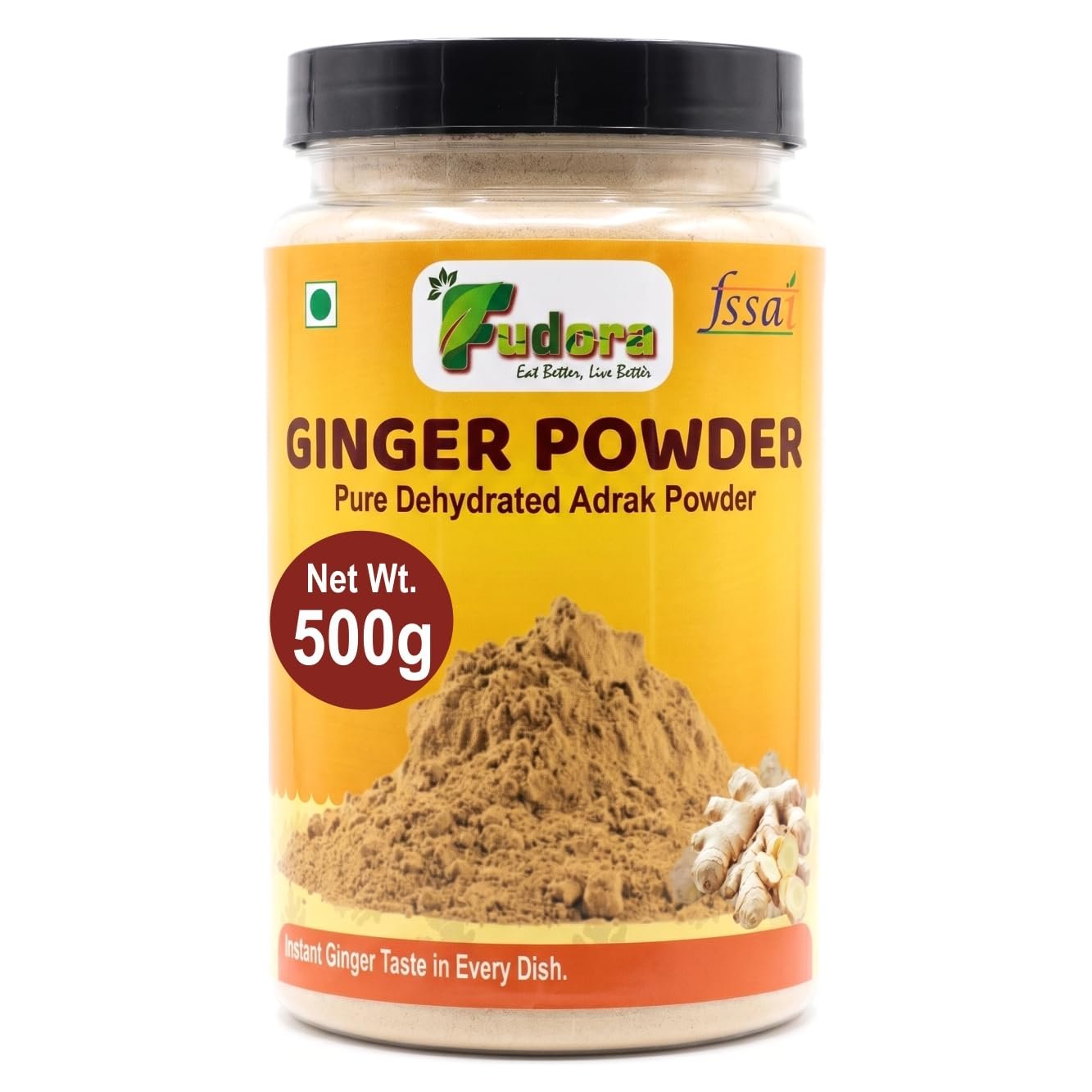 Ginger Powder | Dehydrated Adrak Powder for Cooking | Fine Ground Dry Ginger Powder | Spice for Tea, Curry, Baking, Herbal Drink, Seasoning | Natural Kitchen Ingredient (500gm, Ginger Powder)