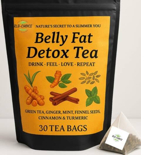 Belly Fat Tea - 30 Tea Bags | Melt Belly Fat Fast with Natural Detox Blend - Water Weight, Bloating, 60 Gm