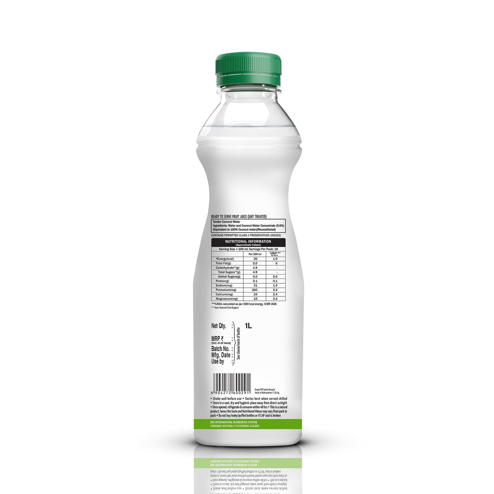Tender Coconut Water - No Added Sugar - 1000 ml PET Bottle (Pack of 2) - Image 2