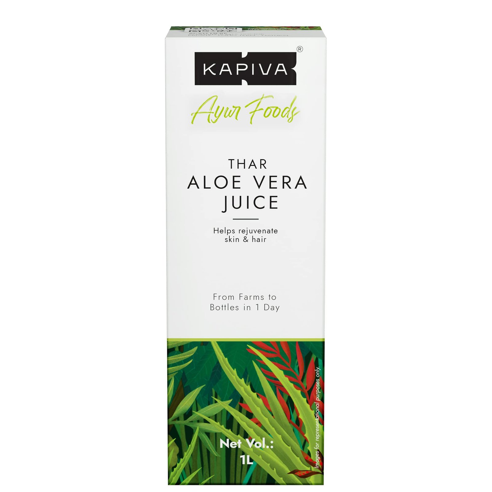 Thar Aloe Vera Juice (With Pulp) | Rejuvenates Skin And Hair | Natural Juice Made Within 4 Hours Of Harvesting | No Added Sugar, 1L - Image 8