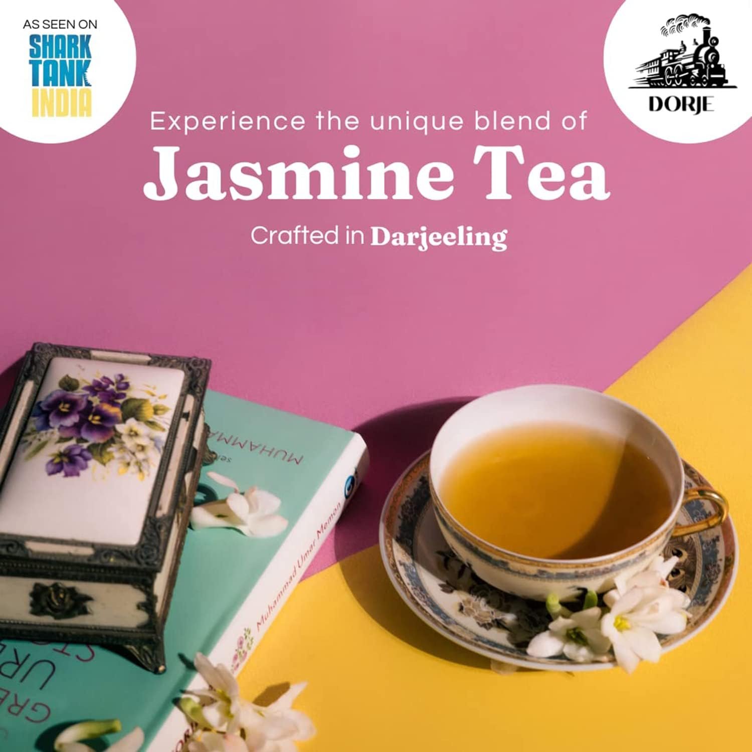 Jasmine Darjeeling Loose Tea | 100g (Pack of 1) | Selim Hill Estate | Floral Flavour with Real Jasmine Buds | Promotes Sleep & Relaxation | Organic Whole Leaf Blend | 40 Cups - Image 4