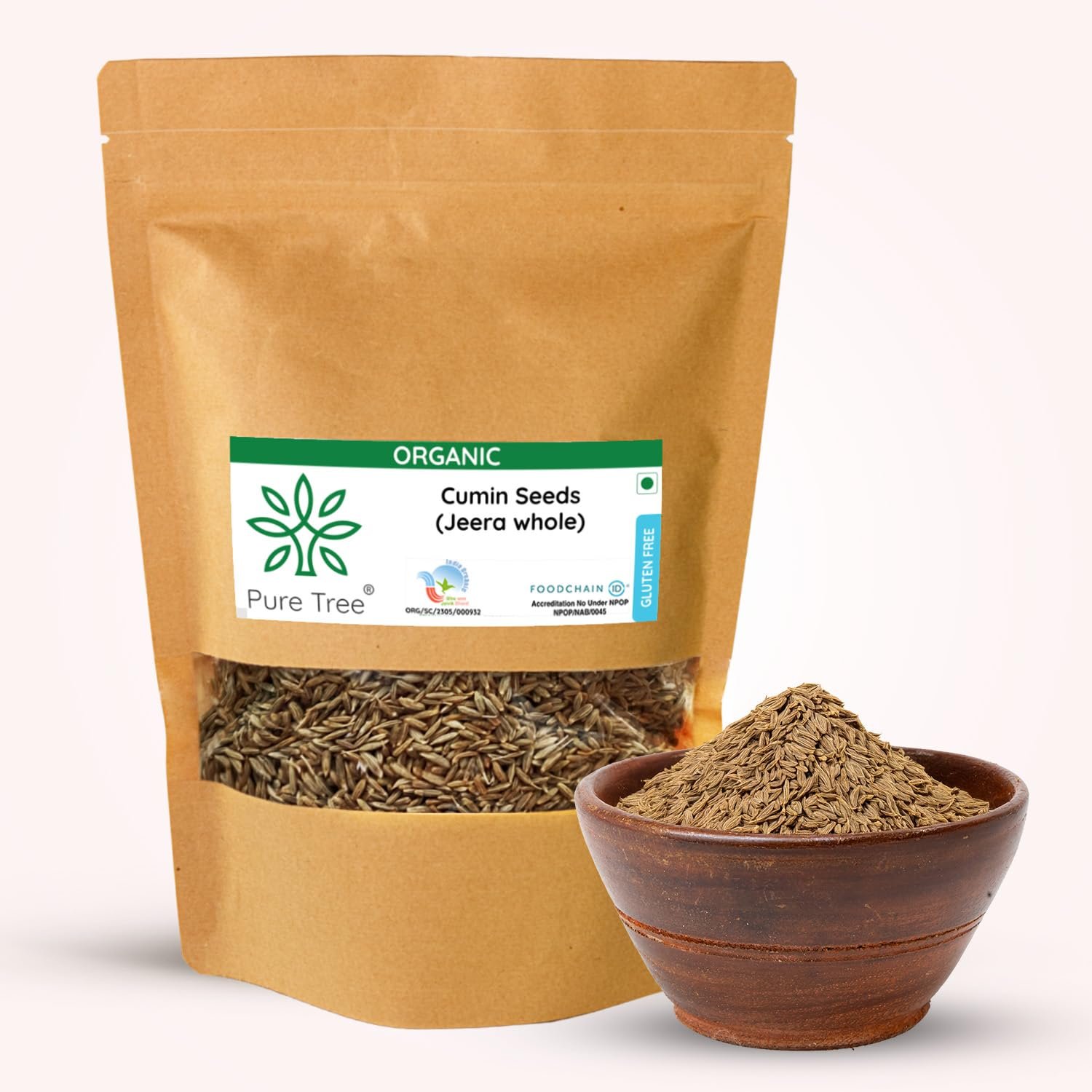 Certified Organic Jeera Seeds | 250 g | Cumin Seeds | Sabut Jeera Whole Spices | Jeelakarra | Zeera | For Curries & Veg