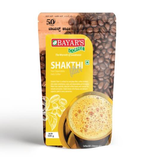 Shakthi Filter Coffee Powder, 60% Coffee, 40% Chicory, 500g