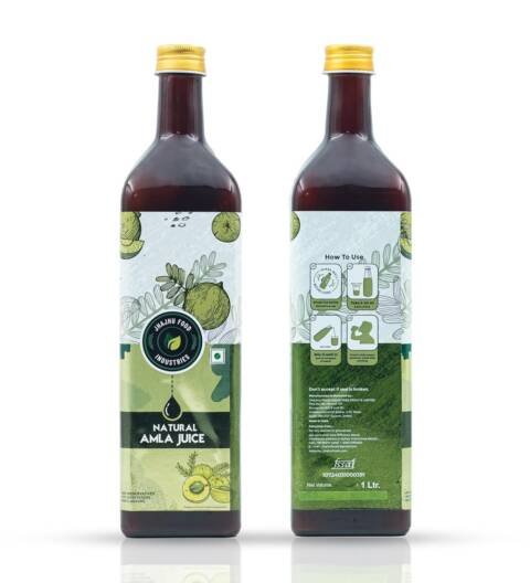 JHAJHU Foods Amla Juice 1L | 100% Pure Indian Gooseberry Juice | No Added Sugar, No Preservatives, No Artificial Flavours | Rich in Vitamin C & Antioxidants | Supports Immunity, Hair & Skin Health | Ayurvedic Health Drink