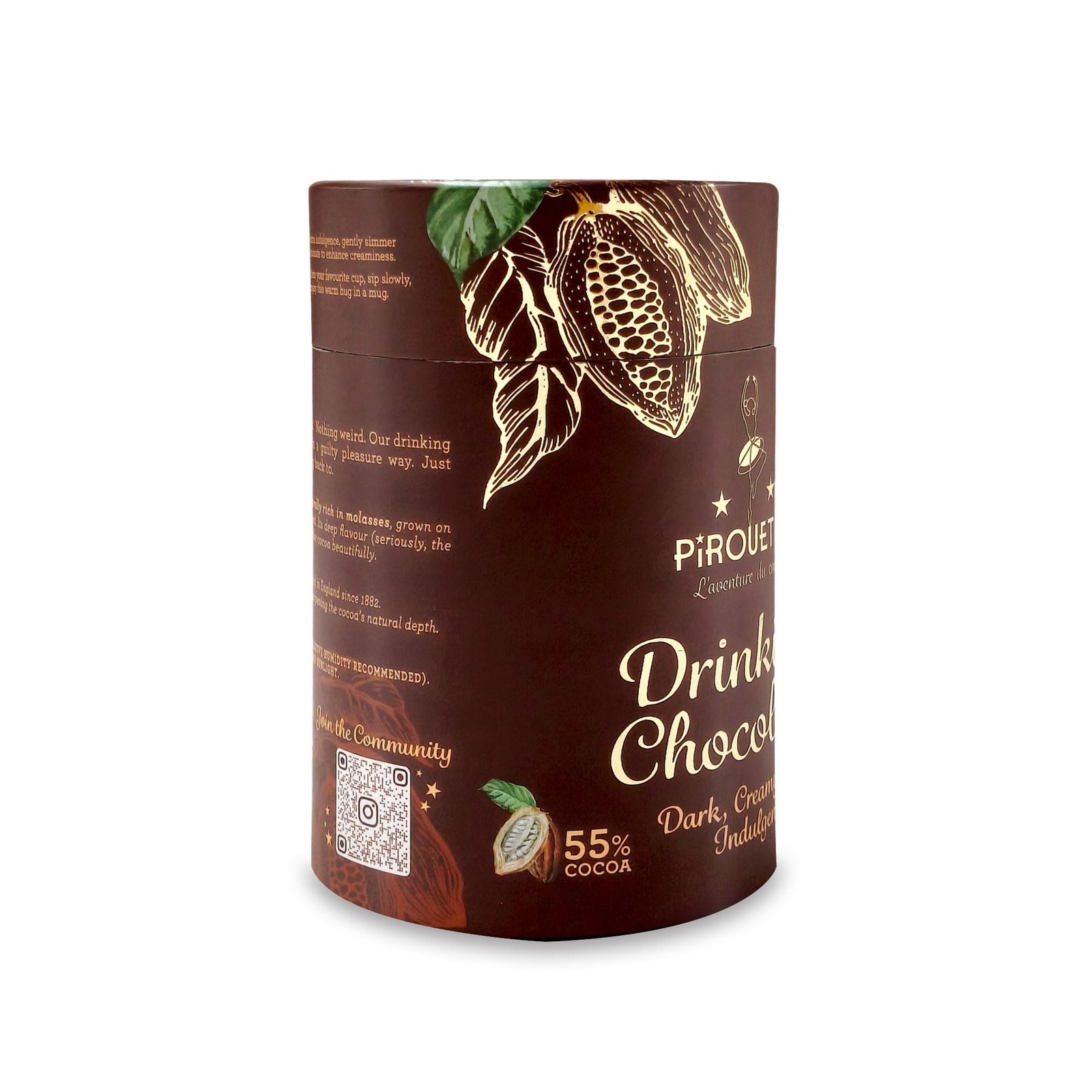 Drinking Chocolate | 55% Cocoa | Dark, Creamy & Indulgent | Premium Hot Chocolate Mix with Cocoa Butter, Unrefined Mauritius Dark Brown Sugar & Maldon Sea Salt | No Fillers No milk powder | 150g (6 x 25g Sachets) | Christmas Gifting - Image 6