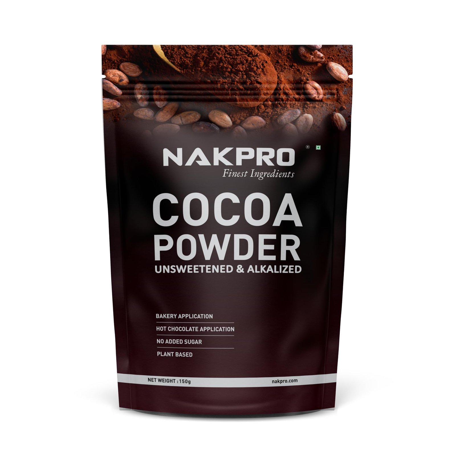 100% Pure & Natural Unsweetened Plant Based Cocoa Powder, 150g | 22.5g Protein | Ideal for Cake, Baking, Hot Chocolate, Milkshakes & More (150g)