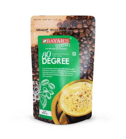 80 Degree Filter Coffee Powder, 80% Coffee, 20% Chicory, 500g