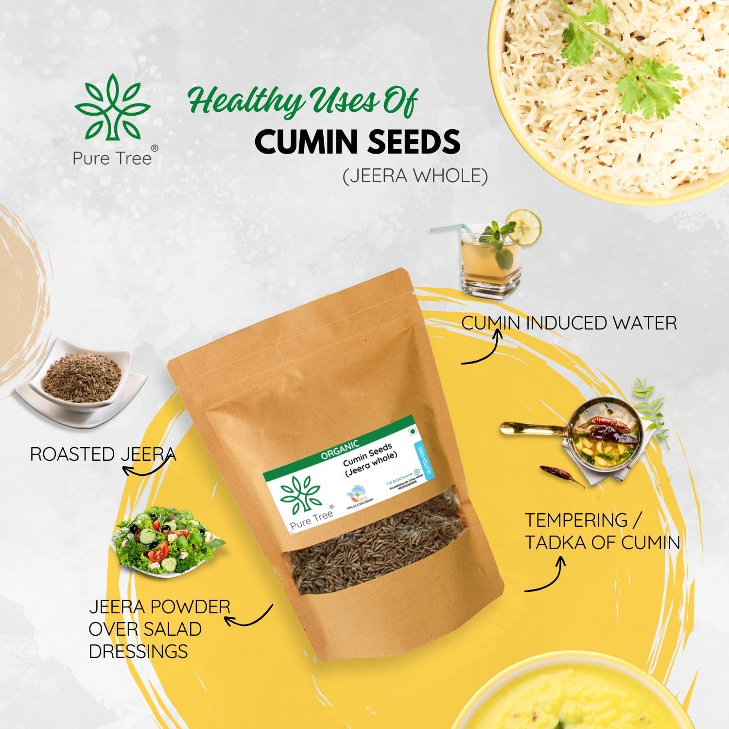 Certified Organic Jeera Seeds | 250 g | Cumin Seeds | Sabut Jeera Whole Spices | Jeelakarra | Zeera | For Curries & Veg - Image 6