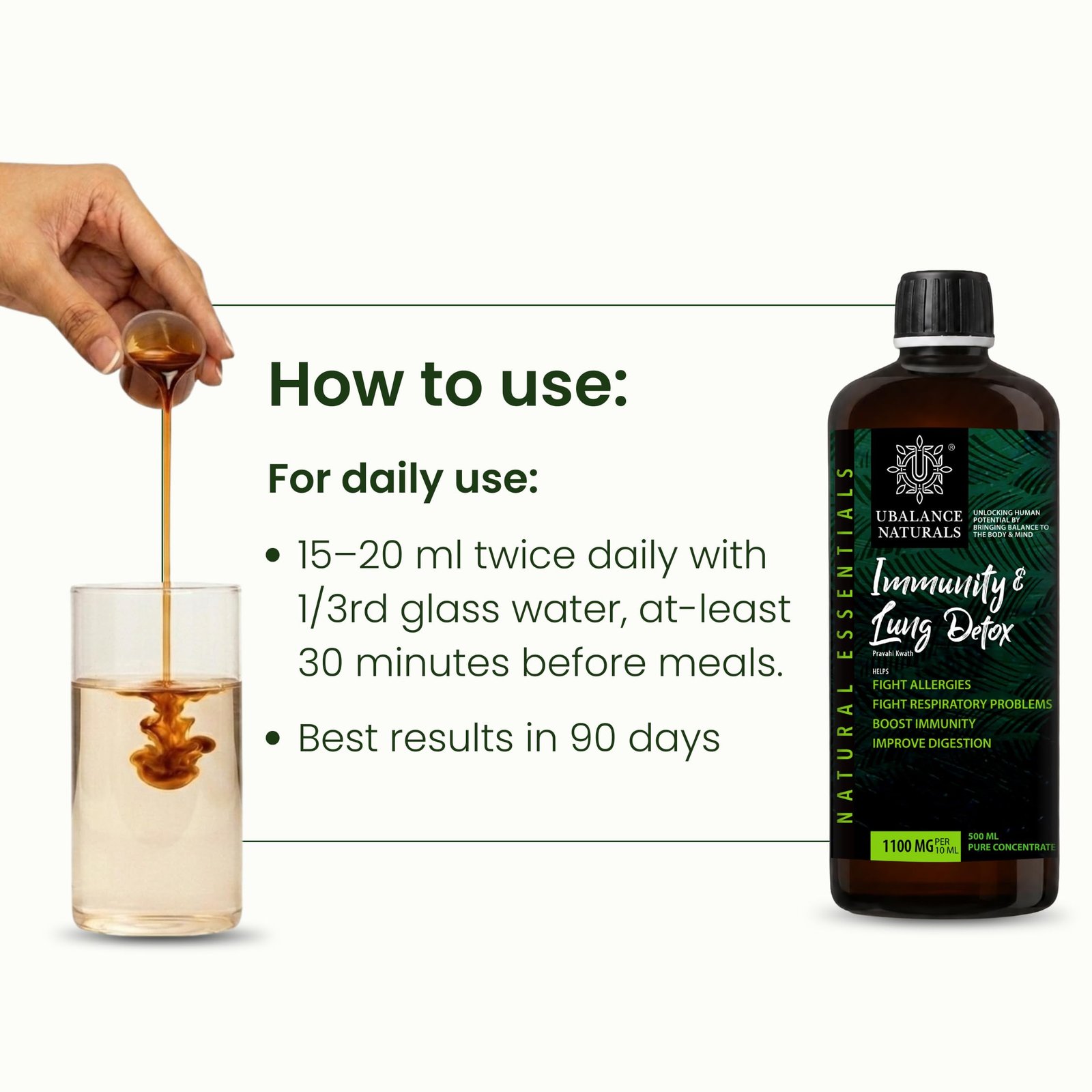 Immunity & Lung Detox | 5 Ayurvedic Herbs liquid | 500ml - Image 7