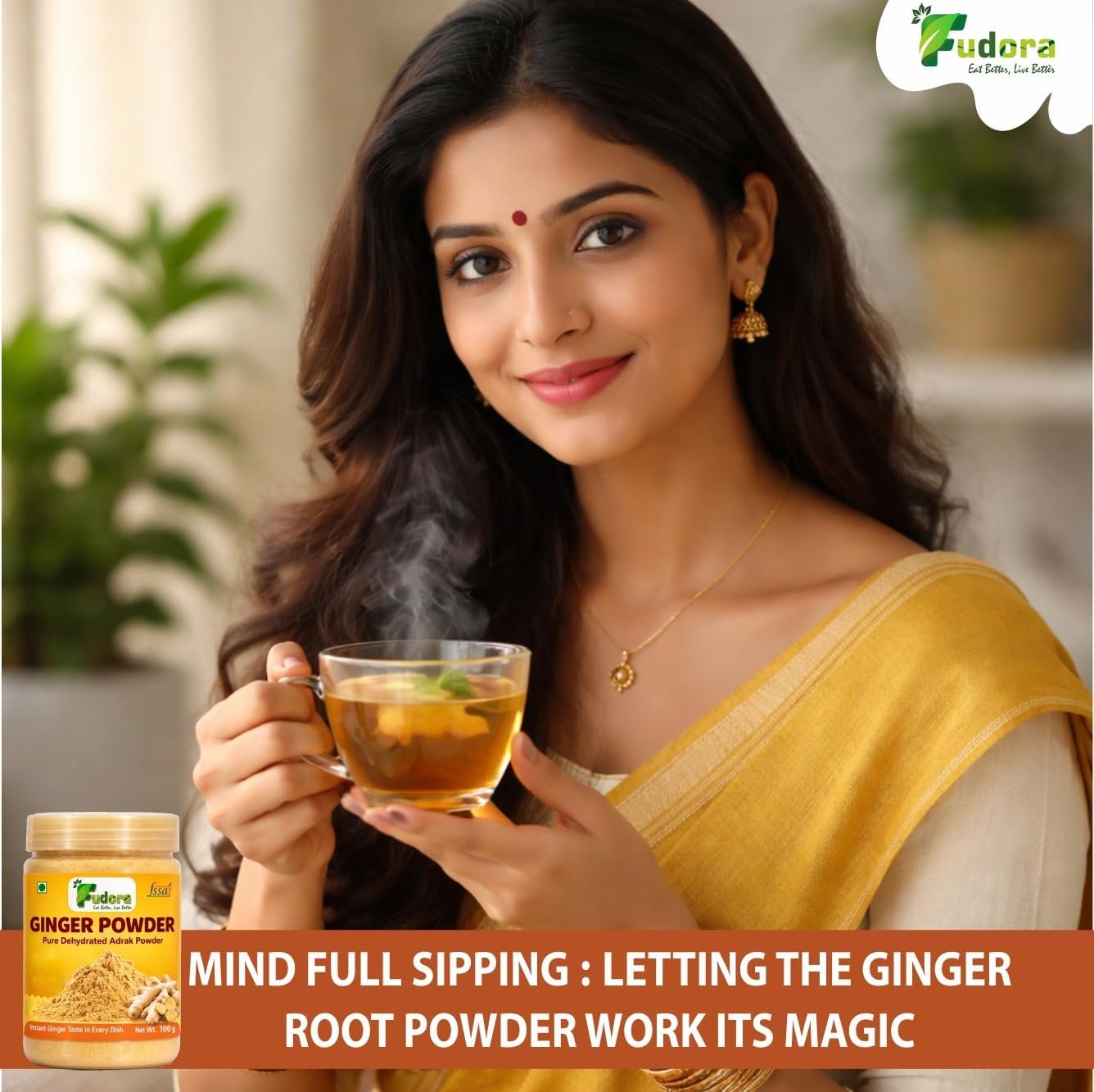 Ginger Powder | Dehydrated Adrak Powder for Cooking | Fine Ground Dry Ginger Powder | Spice for Tea, Curry, Baking, Herbal Drink, Seasoning | Natural Kitchen Ingredient (500gm, Ginger Powder) - Image 6