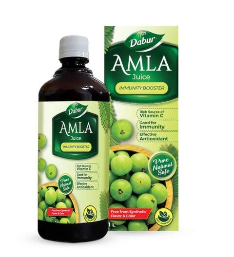 Dabur Amla Juice: Rich Source of Vitamin C and Antioxidants for Immunity boosting |Pure, Natural and 100% Ayurvedic Juice -1L