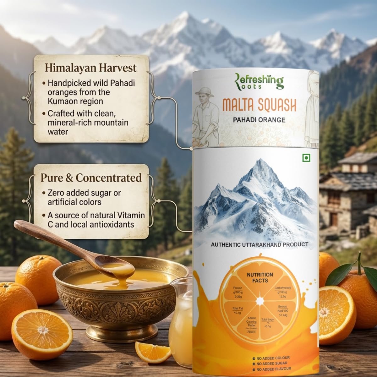 WILD ORANGE (MALTA) SQUASH 750 ML PACK | ORGANIC | AUTHENTIC TASTE | NO ADDED SUGAR | NO ARTIFICAL COLORS | RICH IN VIT-C | ORANGE JUICE - Image 7