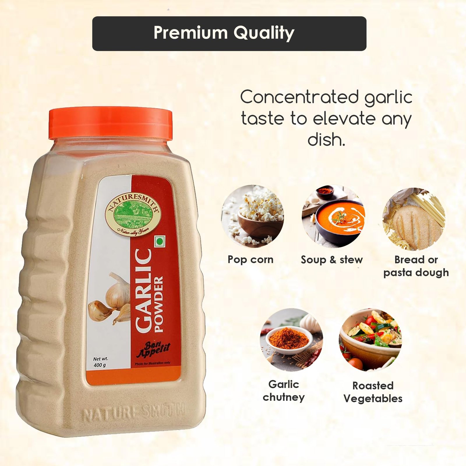 NATURESMITH Garlic Powder 400g Ready to Use Big Jar - Image 4