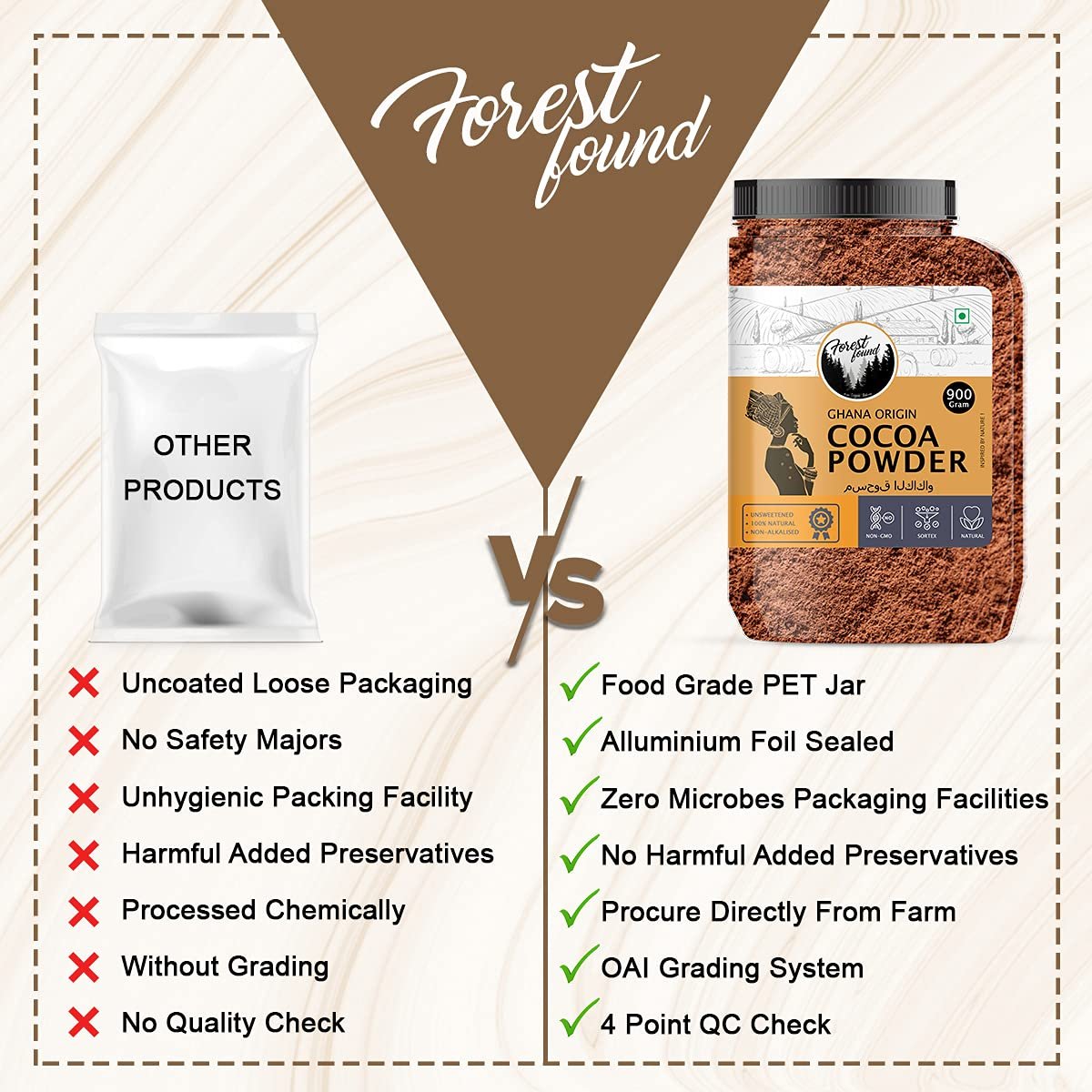 100% Pure Dark Cocoa Powder 900g | Unsweetened Natural Cacao for Baking, Cake, Chocolate Making & Smoothies | Rich Aroma, Gluten Free, Vegan & Keto Friendly Healthy Cocoa Powder - Image 7