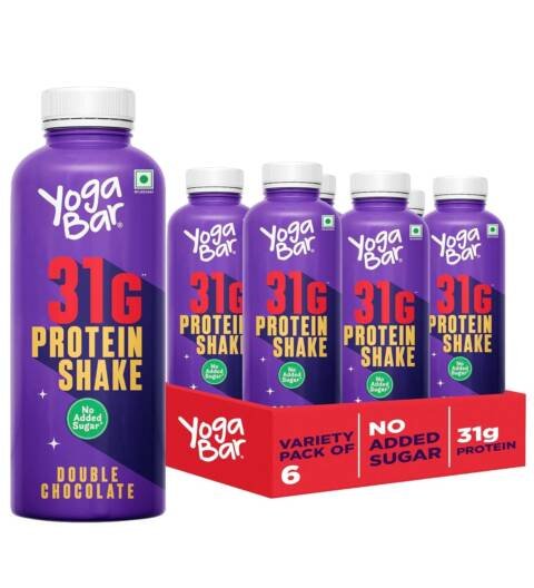 31g Double Chocolate Protein Shake (6 Bottles).- 31g Protein per Serve, No Added Sugar - Low Fat, High Calcium, Ready-to-Drink Milkshake – 250ml Bottle (Pack of 6)