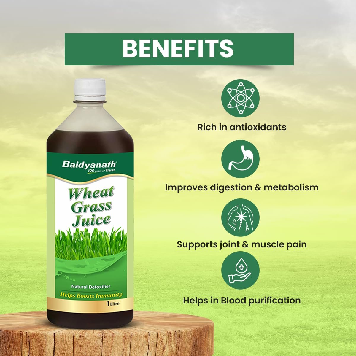 Wheatgrass Juice 1 Litre | Pure Green Superfood Wellness Drink | Supports Detox, Immunity & Gut Health | Rich in Vitamins, Minerals & Chlorophyll | No Added Sugar | For Men & Women - Image 6