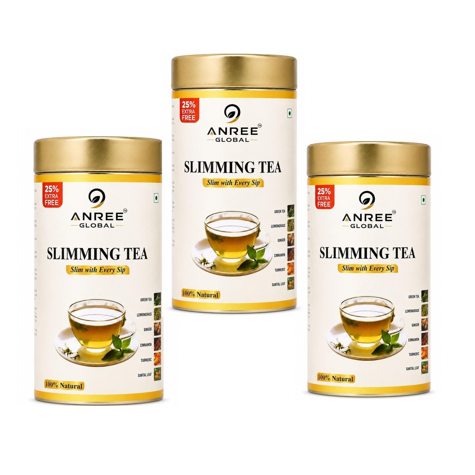 Herbal Wellness Tea Blend | Moringa, Ginger & Green Leaves | 100 gm-PO-3